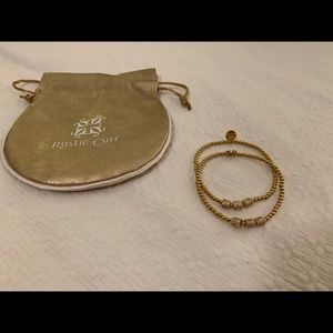 Rustic Cuff Barrel Gold Bracelets